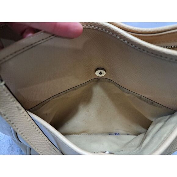 Coach Crossgrain Leather Pocket Tote Shoulder Bag Purse Beige 34497 - Picture 8 of 16